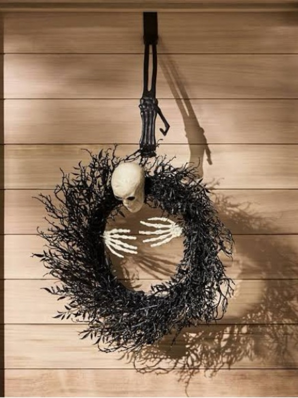 Pottery Barn Skeleton 💀 Hand  Iron Wreath Hanger BN